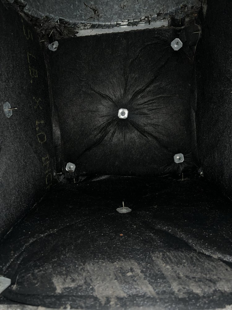 Cleaned black insulation after air duct restoration in Alameda County