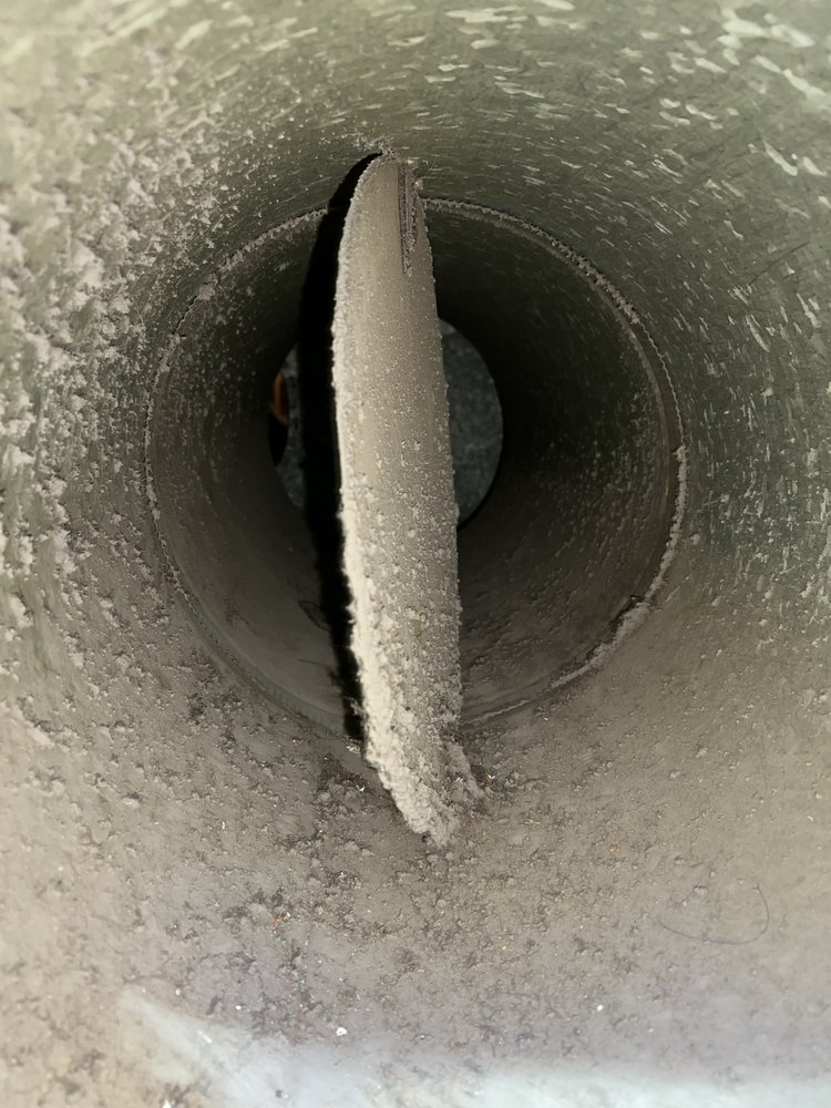 Sealed dryer vent tube connection after cleaning service in Alameda County